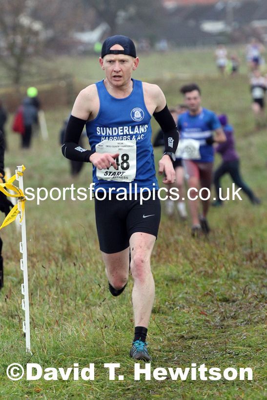 Senior men, 2021 North Eastern Cross Country Championships, Sedgefield. Photo: David T. Hewitson/Sports for All Pics